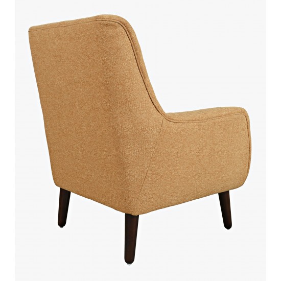 Theo Mid-Century Modern Contemporary Upholstered Accent Chair - Gold