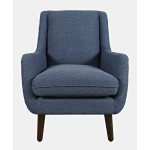 Theo Mid-Century Modern Contemporary Upholstered Accent Chair - Navy