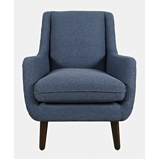 Theo Mid-Century Modern Contemporary Upholstered Accent Chair - Navy