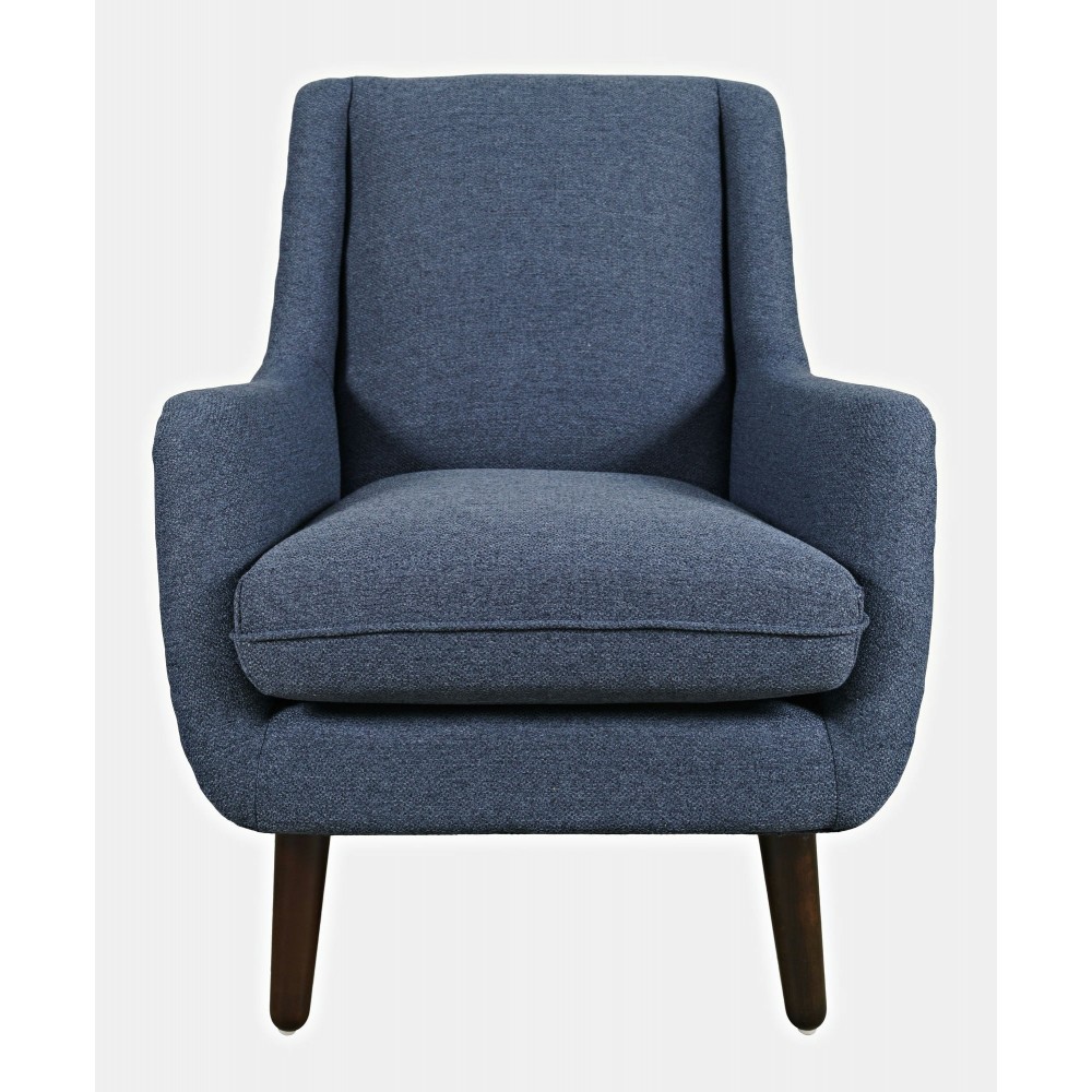 Theo Mid-Century Modern Contemporary Upholstered Accent Chair - Navy