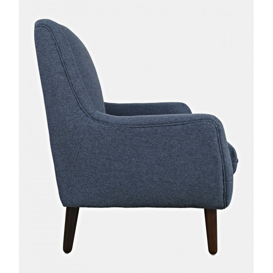 Theo Mid-Century Modern Contemporary Upholstered Accent Chair - Navy