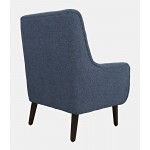 Theo Mid-Century Modern Contemporary Upholstered Accent Chair - Navy