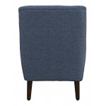 Theo Mid-Century Modern Contemporary Upholstered Accent Chair - Navy