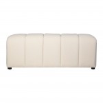 Tess Contemporary Modern Ivory Boucle Upholstered Plush Bench