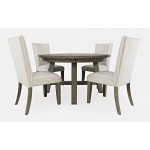 Telluride Contemporary Rustic Farmhouse Five Piece Dining Table Set