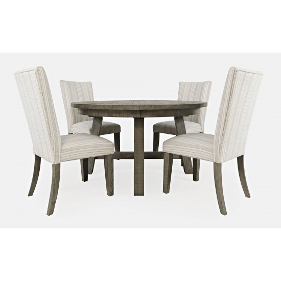 Telluride Contemporary Rustic Farmhouse Five Piece Dining Table Set