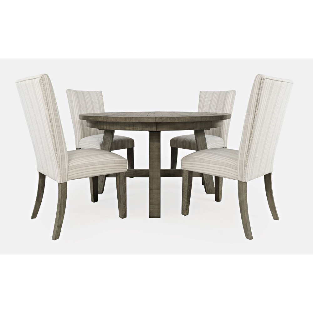 Telluride Contemporary Rustic Farmhouse Five Piece Dining Table Set