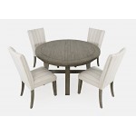 Telluride Contemporary Rustic Farmhouse Five Piece Dining Table Set