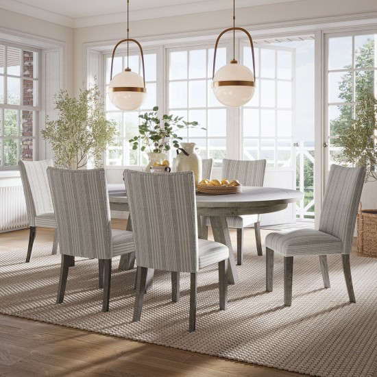 Telluride Contemporary Rustic Farmhouse Round to Oval Dining Table