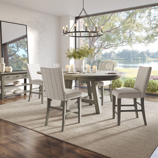 Telluride Rustic Farmhouse Five Piece Counter Height Dining Table Set