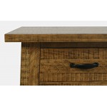 Telluride Rustic Distressed Acacia End Table with Storage - Gold