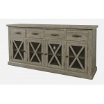 Telluride 70" Rustic Distressed Pine Four Drawer Sideboard Buffet Server