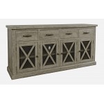 Telluride 70" Rustic Distressed Pine Four Drawer Sideboard Buffet Server