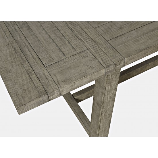 Telluride Rustic Distressed Pine 127" Trestle Counter Table with Two Leaves