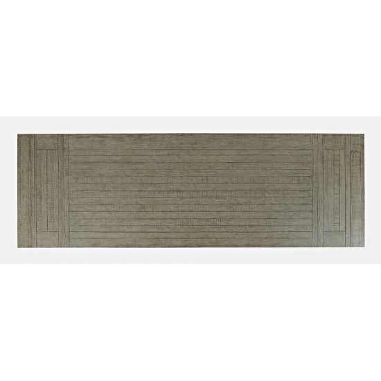 Telluride Rustic Distressed Pine 127" Trestle Counter Table with Two Leaves
