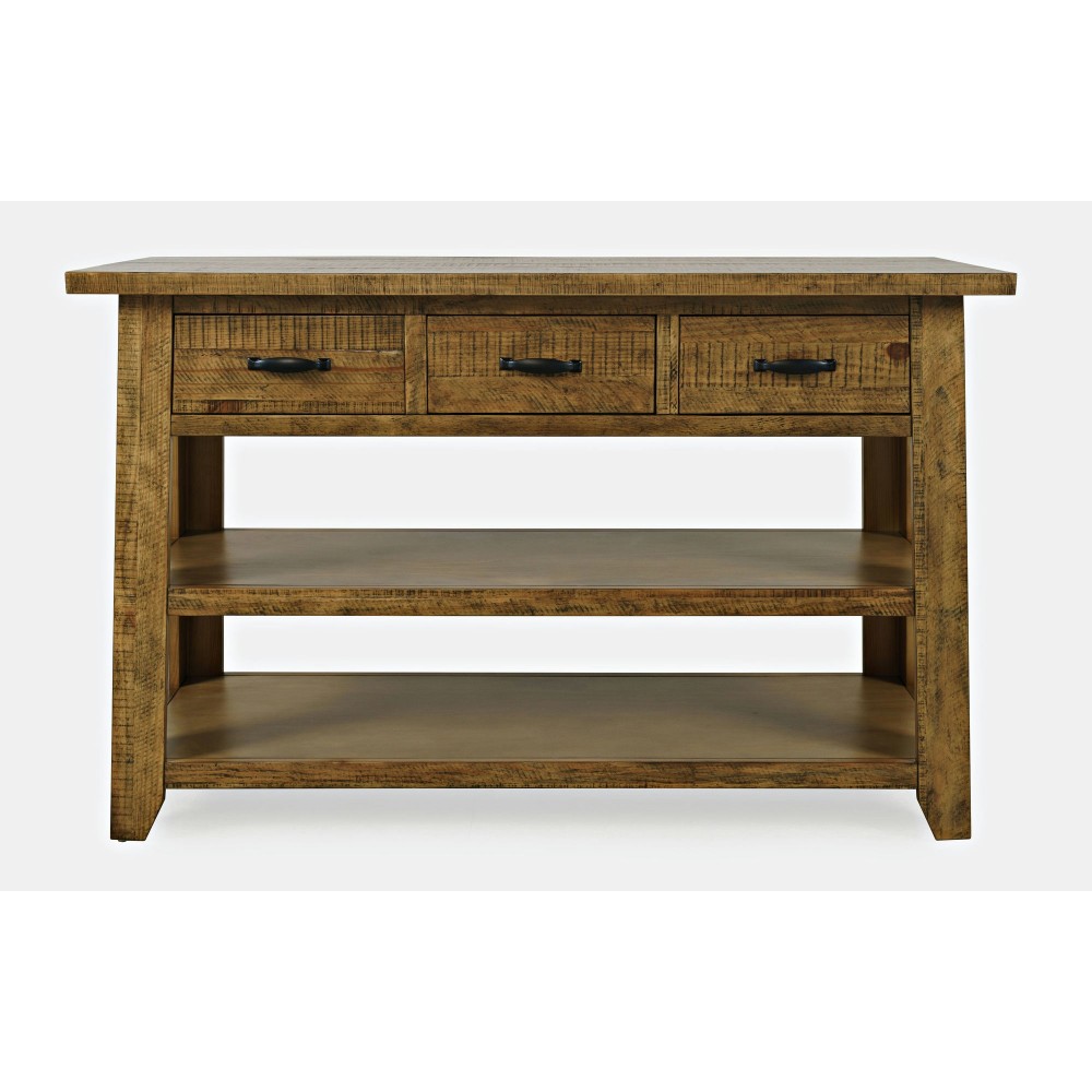 Telluride 50" Sofa Table with Drawers and Two Shelves - Gold Telluride 50" Sofa Table with Drawers and Two Shelves - Gold