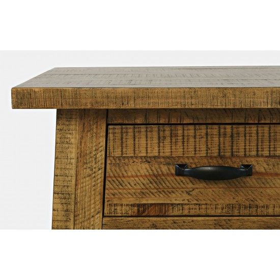 Telluride 50" Sofa Table with Drawers and Two Shelves - Gold