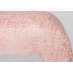 Sophia Modern Luxury Curved Upholstered Jacquard Bench (60W x 18D x 19H) - Pink