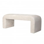 Sophia Modern Luxury Curved Upholstered Jacquard Bench (47W x 18D x 19H)