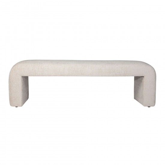 Sophia Modern Luxury Curved Upholstered Jacquard Bench (60W x 18D x 19H)