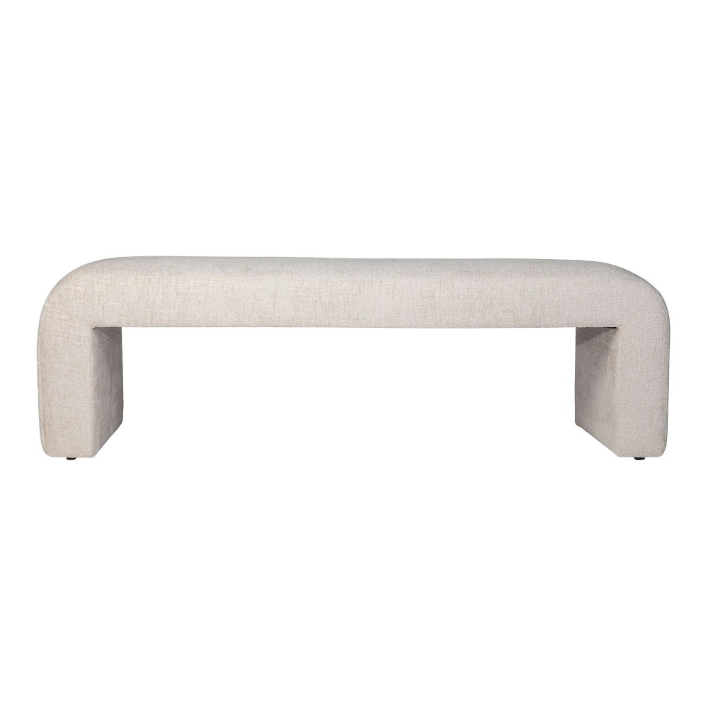 Sophia Modern Luxury Curved Upholstered Jacquard Bench (60W x 18D x 19H)