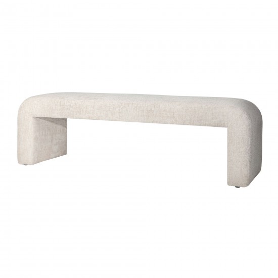 Sophia Modern Luxury Curved Upholstered Jacquard Bench (60W x 18D x 19H)