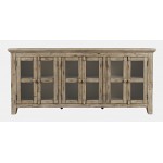 Rustic Shores 70" Coastal Distressed Acacia 6-Door Sideboard Cabinet - Brown