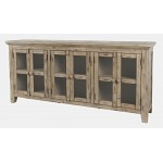 Rustic Shores 70" Coastal Distressed Acacia 6-Door Sideboard Cabinet - Brown