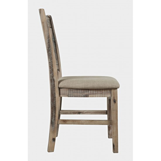 Rustic Shores Coastal Style Upholstered Desk Chair - Grey Wash