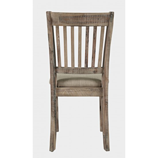 Rustic Shores Coastal Style Upholstered Desk Chair - Grey Wash