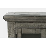 Rustic Shores 70" Coastal Distressed Acacia Six-Door Sideboard Cabinet - Stone