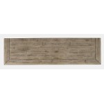 Rustic Shores 54" Coastal Distressed Acacia Four-Door Credenza Cabinet - Brown