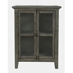 Rustic Shores 32" Coastal Distressed Acacia Two-Door Accent Cabinet - Stone