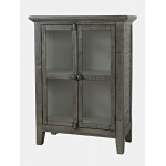 Rustic Shores 32" Coastal Distressed Acacia Two-Door Accent Cabinet - Stone