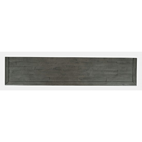 Rustic Shores 70" Coastal Distressed Acacia Six-Door Accent Cabinet - Stone