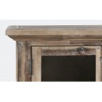 Rustic Shores 32" Coastal Distressed Acacia Two-Door Accent Cabinet - Grey Wash