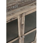 Rustic Shores 32" Coastal Distressed Acacia Two-Door Accent Cabinet - Grey Wash