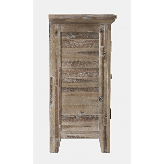 Rustic Shores 70" Coastal Distressed Acacia Six-Door Sideboard Cabinet - Grey