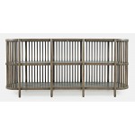 Rhapsody Mid-Century Modern 72" Open Storage Sideboard Cabinet - Chestnut