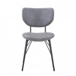 Owen Modern Faux Leather Split-Back Upholstered Dining Chair (Set of 2) - Grey