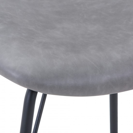 Owen Modern Faux Leather Split-Back Upholstered Dining Chair (Set of 2) - Grey