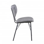 Owen Modern Faux Leather Split-Back Upholstered Dining Chair (Set of 2) - Grey