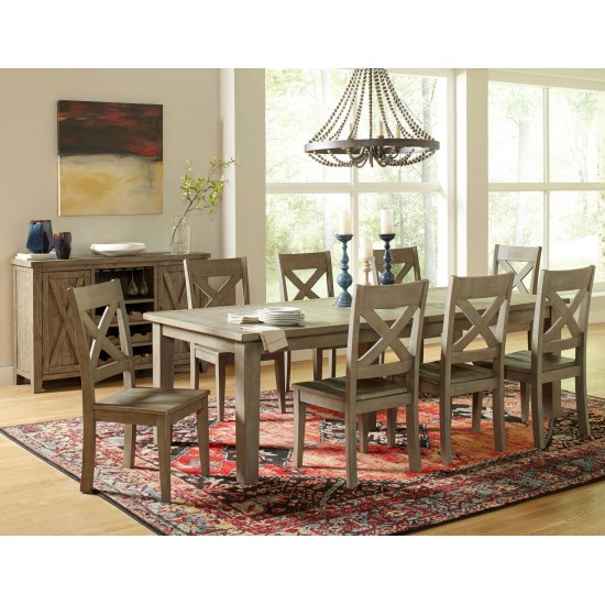 Outer Banks Coastal Reclaimed Pine 96" Nine-Piece Dining Set