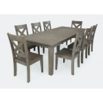 Outer Banks Coastal Reclaimed Pine 96" Nine-Piece Dining Set