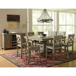 Outer Banks Coastal Reclaimed Pine 60" Nine-Piece Counter Height Dining Set