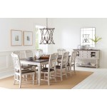 Orchard Park Solid Rubberwood 96" Nine-Piece Farmhouse Dining Set