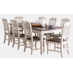 Orchard Park Solid Rubberwood 96" Nine-Piece Farmhouse Dining Set