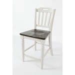 Orchard Park Solid Rubberwood 60" 7-Piece Farmhouse Counter Height Dining Set