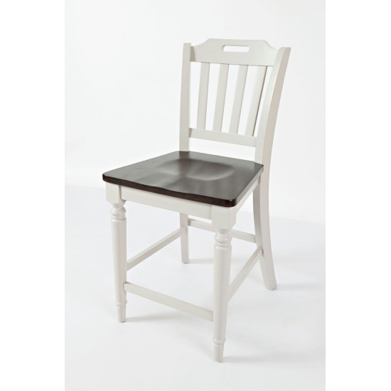 Orchard Park Solid Rubberwood 60" 7-Piece Farmhouse Counter Height Dining Set