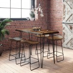 Nature's Edge 52" 5-Piece Counter Height Dining Set with Barstools - Chestnut